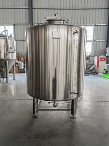 a large metal tank sitting inside of a building