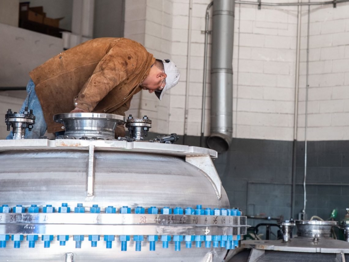 Example of Red River's fabrication process for industrial components