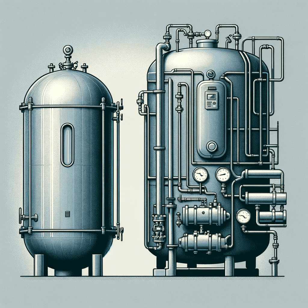 boiler and a pressure vessel