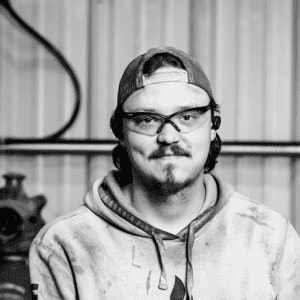 Black and White picture of RedRiver Team Member named "Colter"
