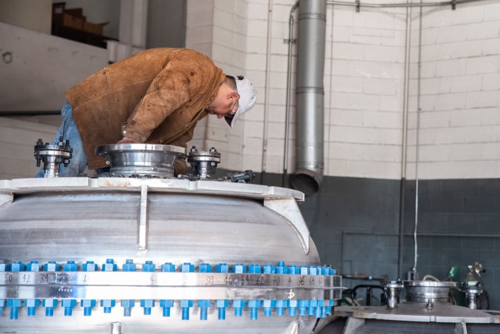 Example of Red River's fabrication process for industrial components