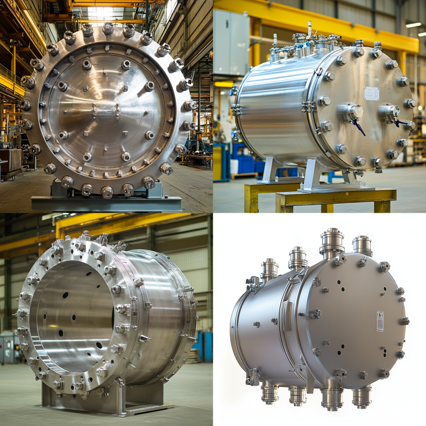 An elliptical pressure vessel head with a semi-elliptical shape, showing the 2:1 ratio commonly used in medium-to-high-pressure applications.