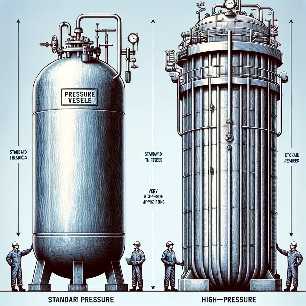 a pressure vessel and a high-pressure vessel