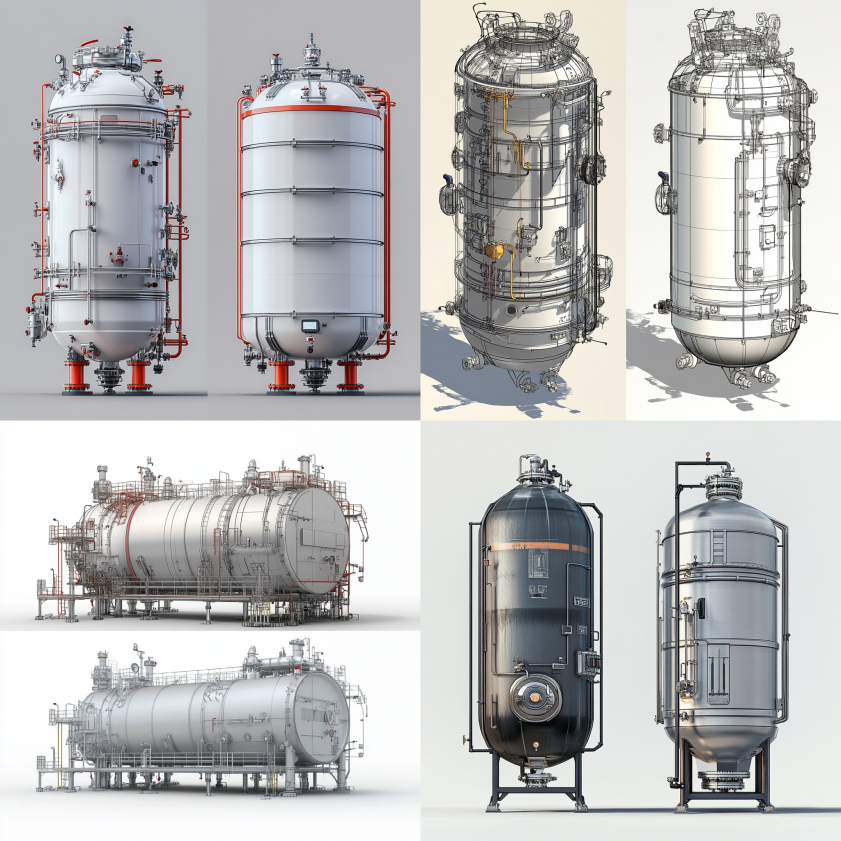 Diagram showing the difference between a tank and a pressure vessel