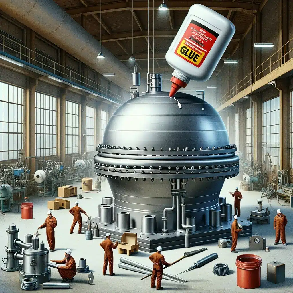 Pressure Vessel Head Fabricated by Gluing