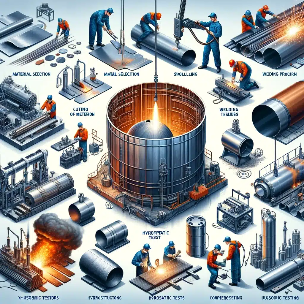 the fabrication work of pressure vessel