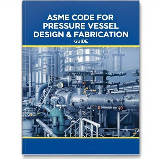 Cover of the ASME Code for Pressure Vessel Design & Fabrication Guide showing industrial piping and engineering systems.