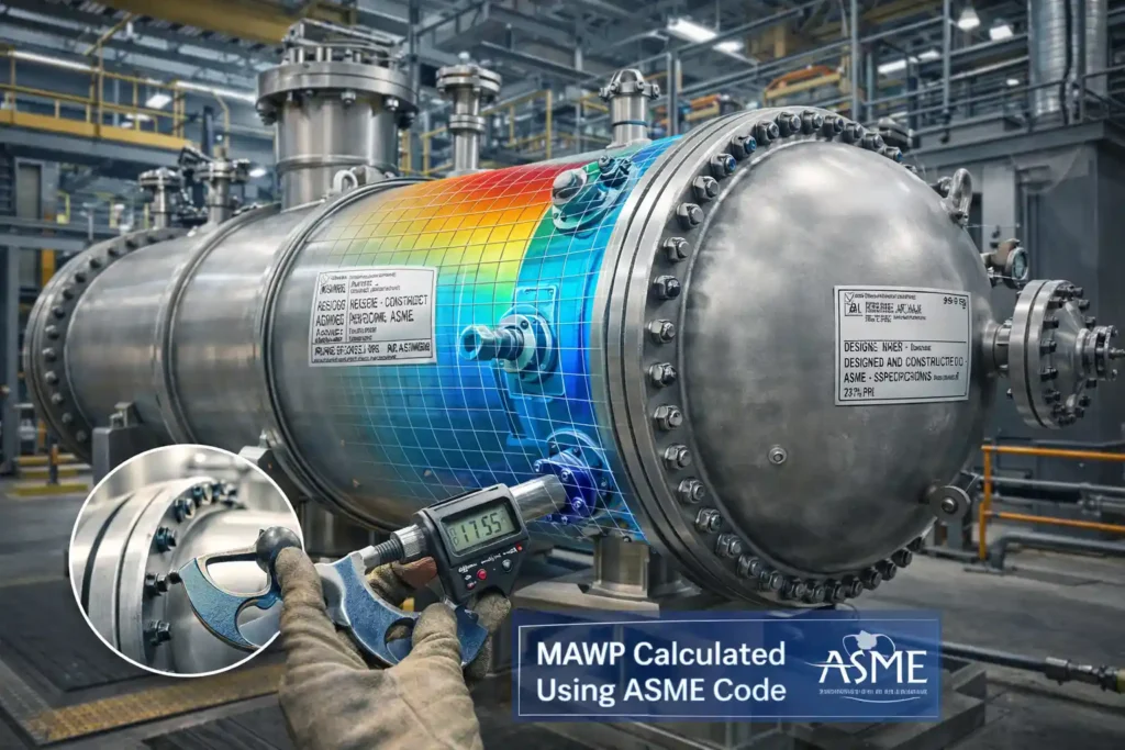 industrial pressure vessel showing MAWP design and safety standards