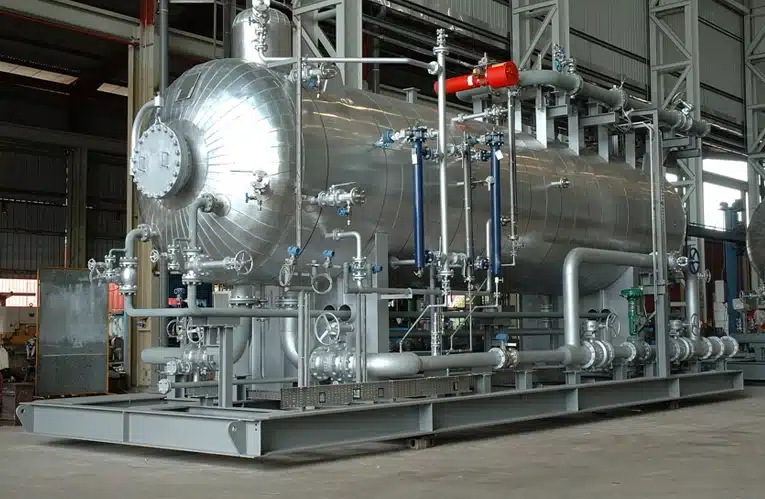 industrial tank with pipes