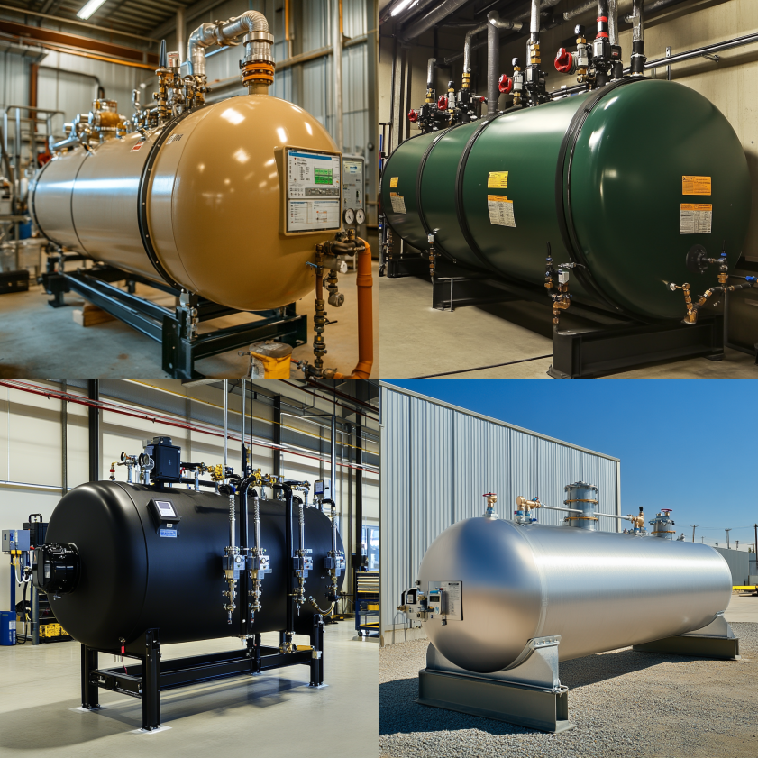 Chart showing how an air receiver tank benefits compressed air systems by stabilizing pressure, reducing compressor wear, managing condensate, storing air for peak demand, and improving efficiency.