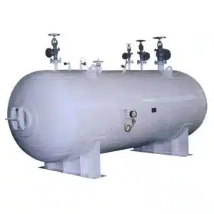 water tank sitting on top of a metal stand