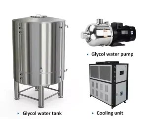 a water heater and a cooling unit