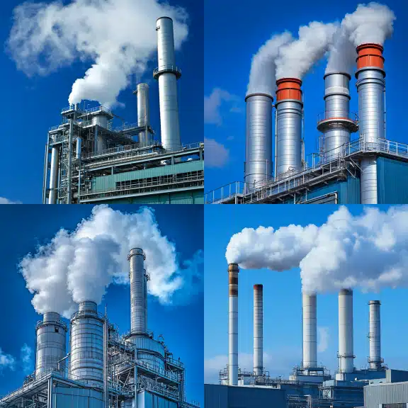 Emission of industrial facilities and scrubbers