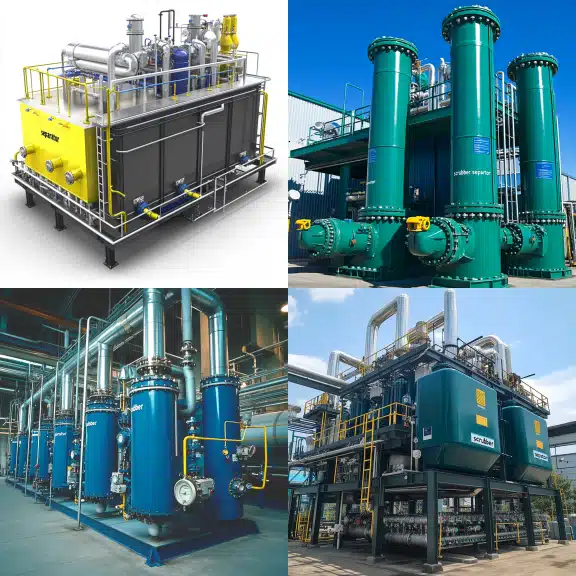 Difference Between a Scrubber and a Separator showing industrial filtration equipment