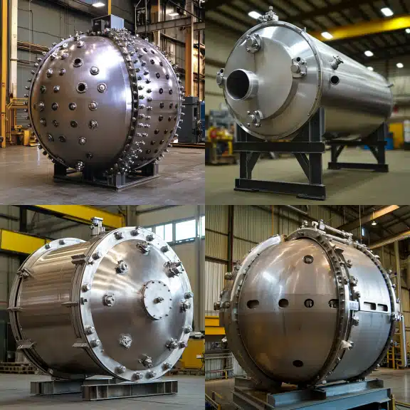 Diagram of spherical separator in industrial applications showing compact design and high efficiency