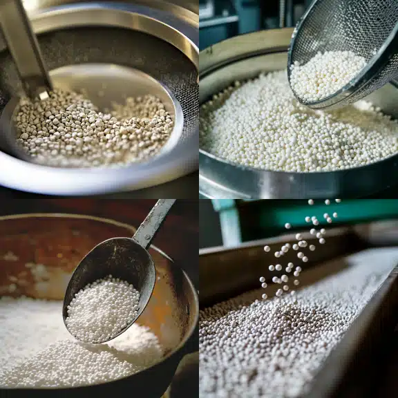 Pictures of desiccants and sieves and molecular powders