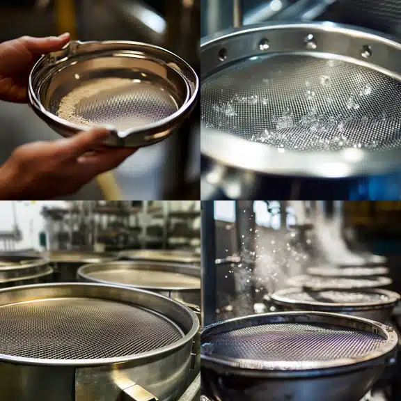 Picture of sieving in an industrial background