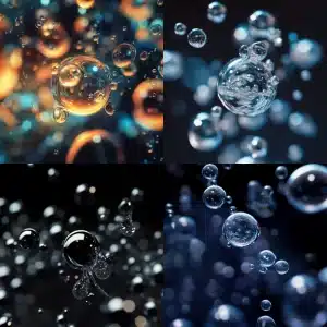 Molecular view of particles in coalesce