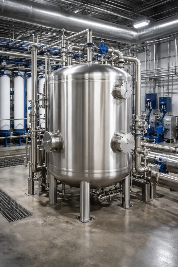 ASME compliant pressure vessel meeting Water Supply Regulations 1999 requirements