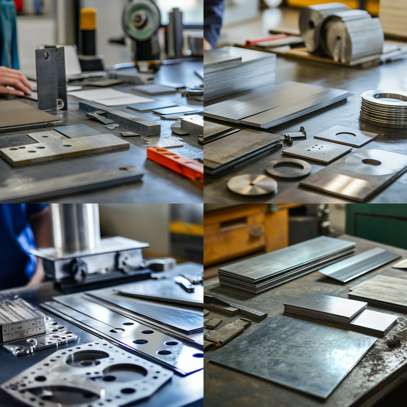 Engineers reviewing material options and wall thickness requirements for a pressure vessel in a fabrication facility