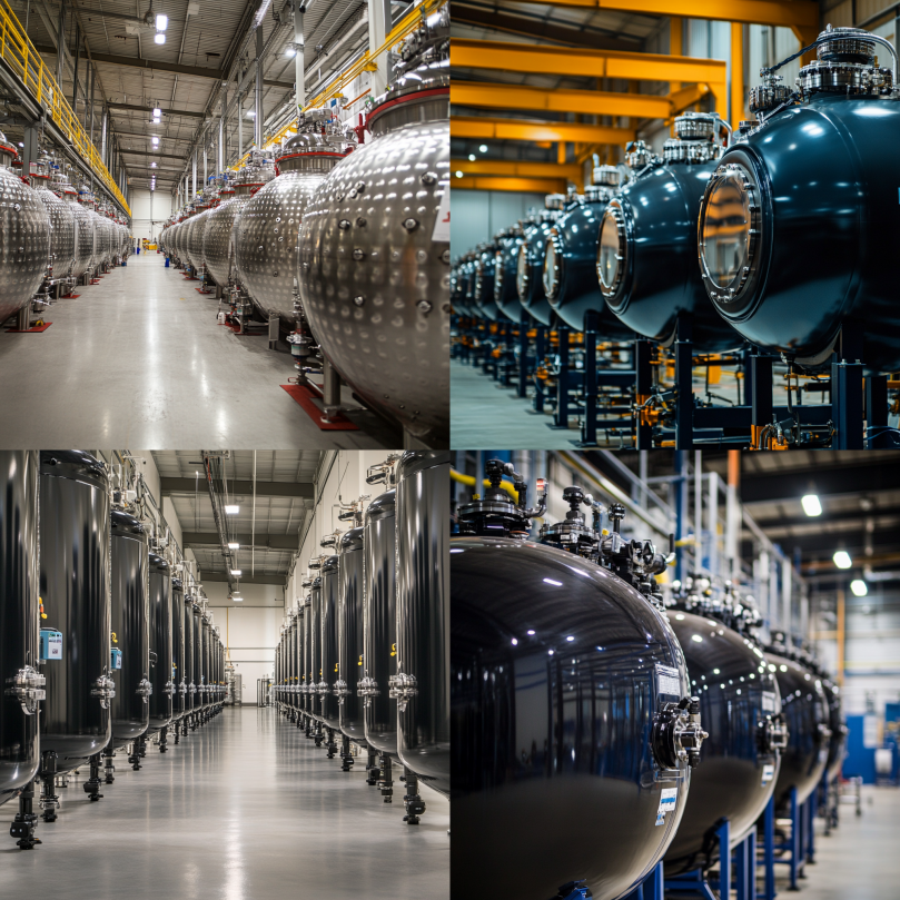 Optimized pressure vessels in a compact OEM facility