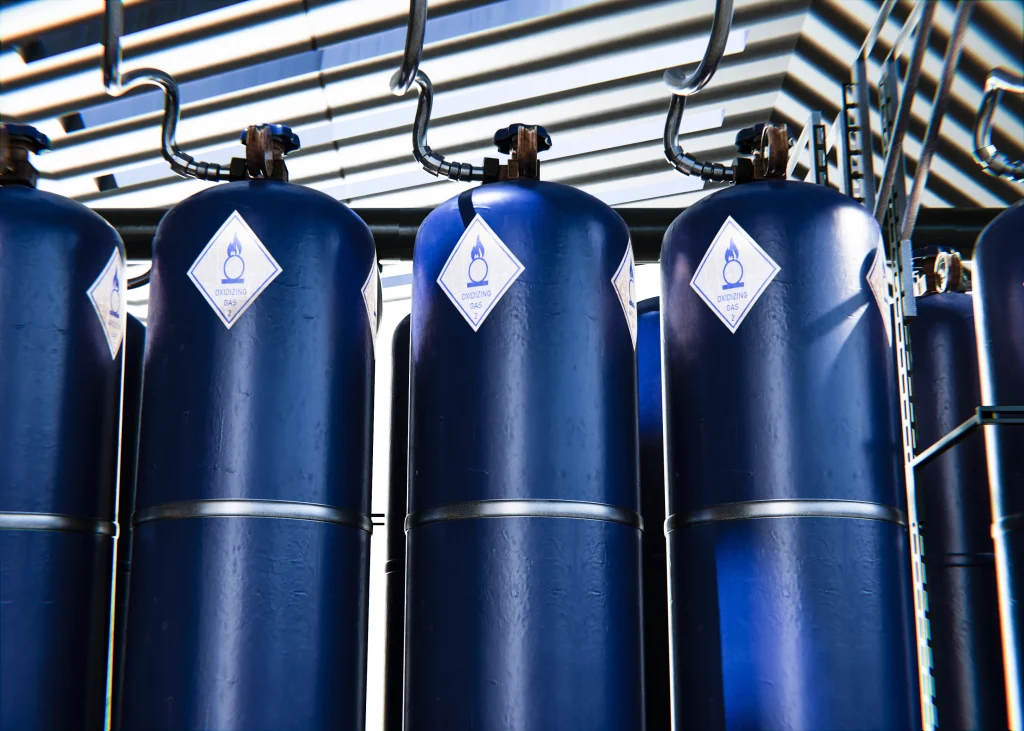 Industrial pressure vessel in a carbon recycling facility