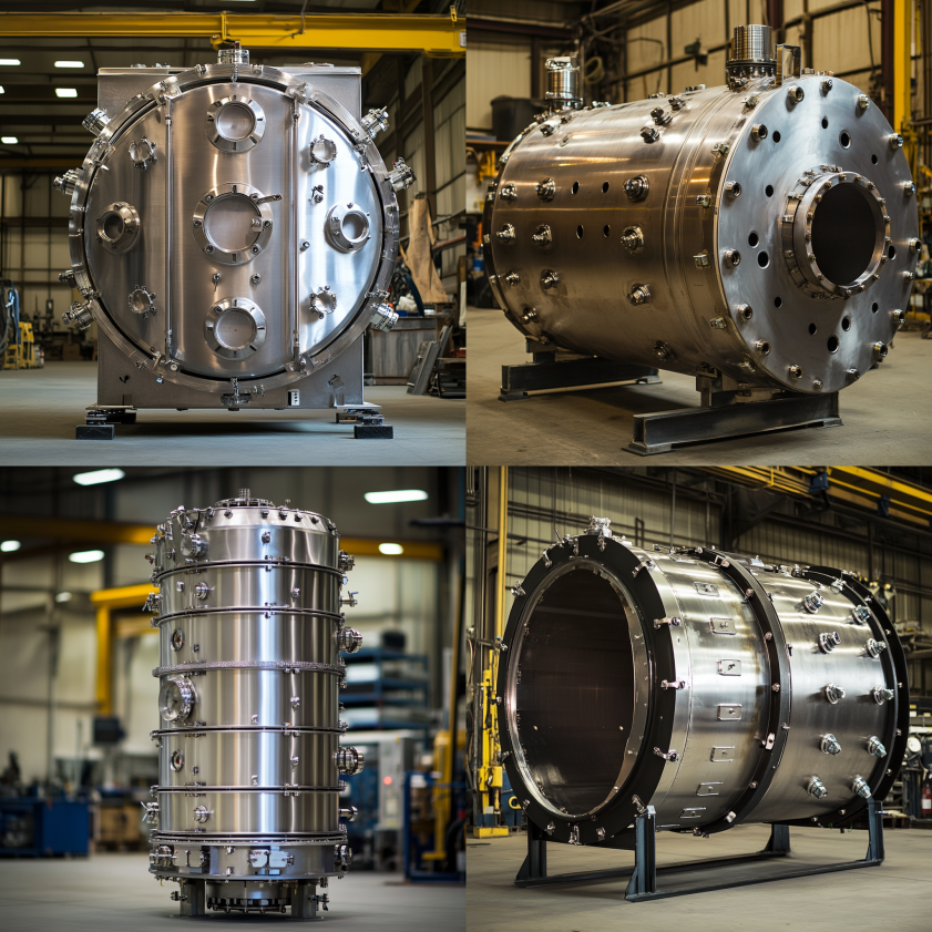 Custom pressure vessel with internal baffles and external jacket