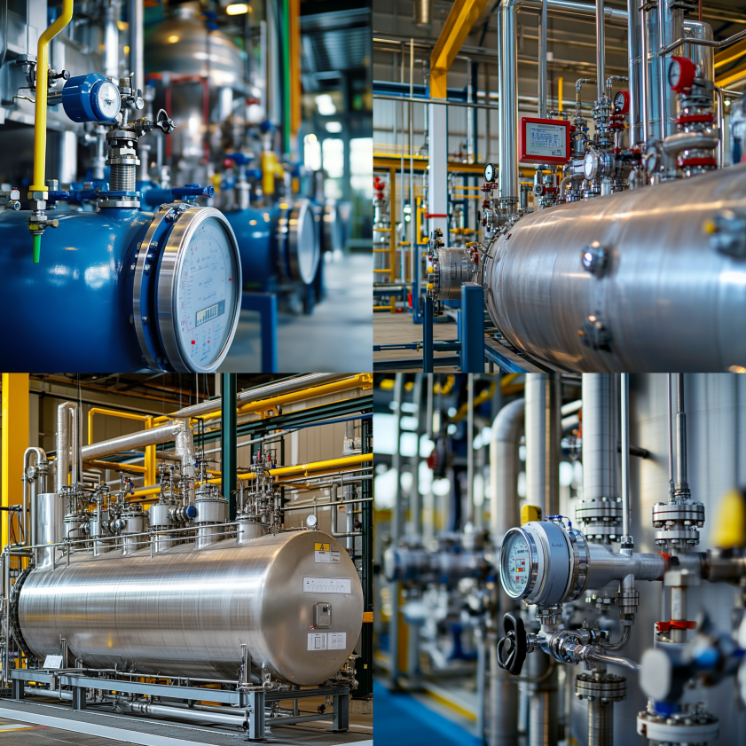 Multi-service pressure vessel used for gas and liquid applications in industrial facility
