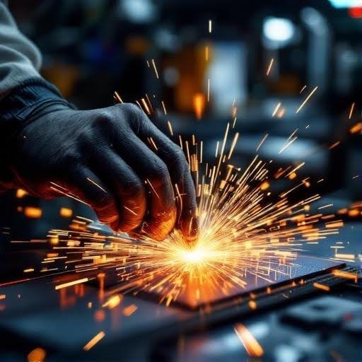 Engineer performing ultrasonic testing on industrial pressure vessel