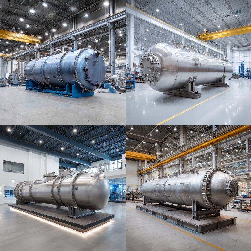Industrial pressure vessel system in a fabrication facility