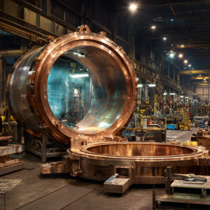 Pressure vessel fabrication with different materials such as steel, aluminum, and copper alloys for design applications