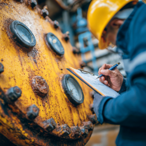 Pressure vessel inspection for safety compliance