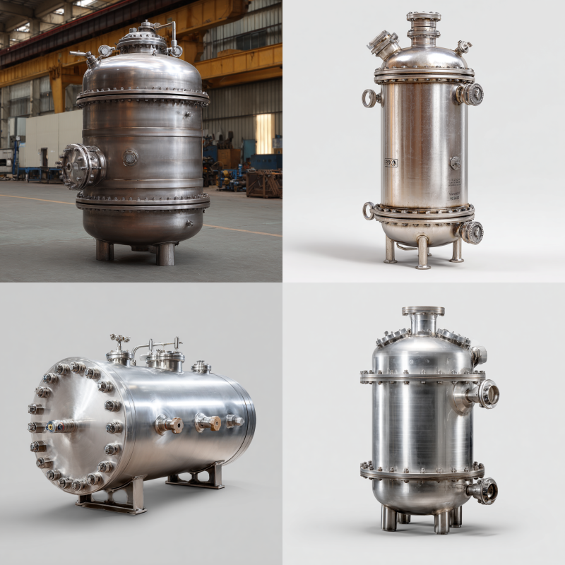 Pressure vessel made from stainless steel and nickel alloy