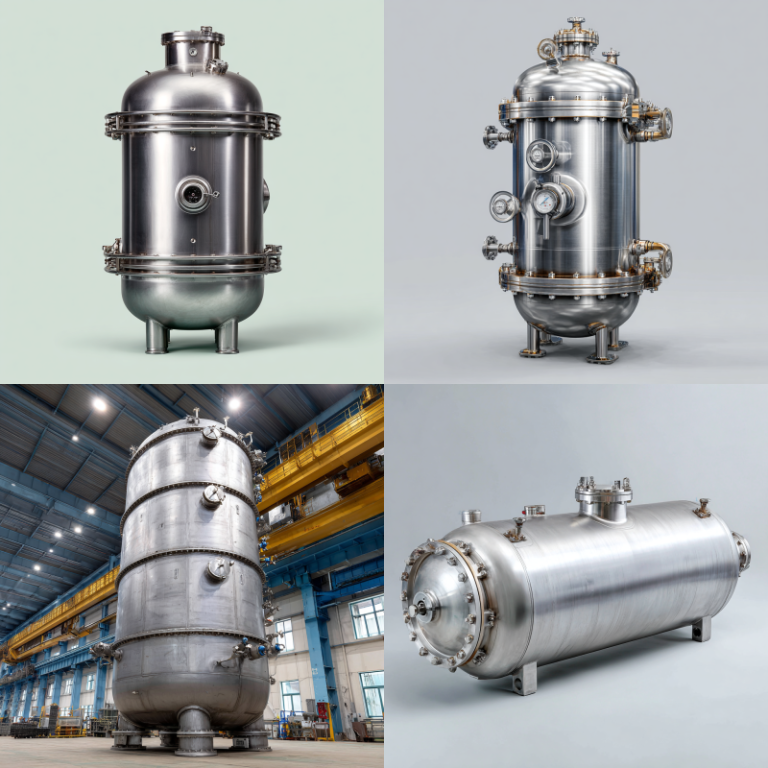 Pressure vessel built from stainless steel and carbon steel
