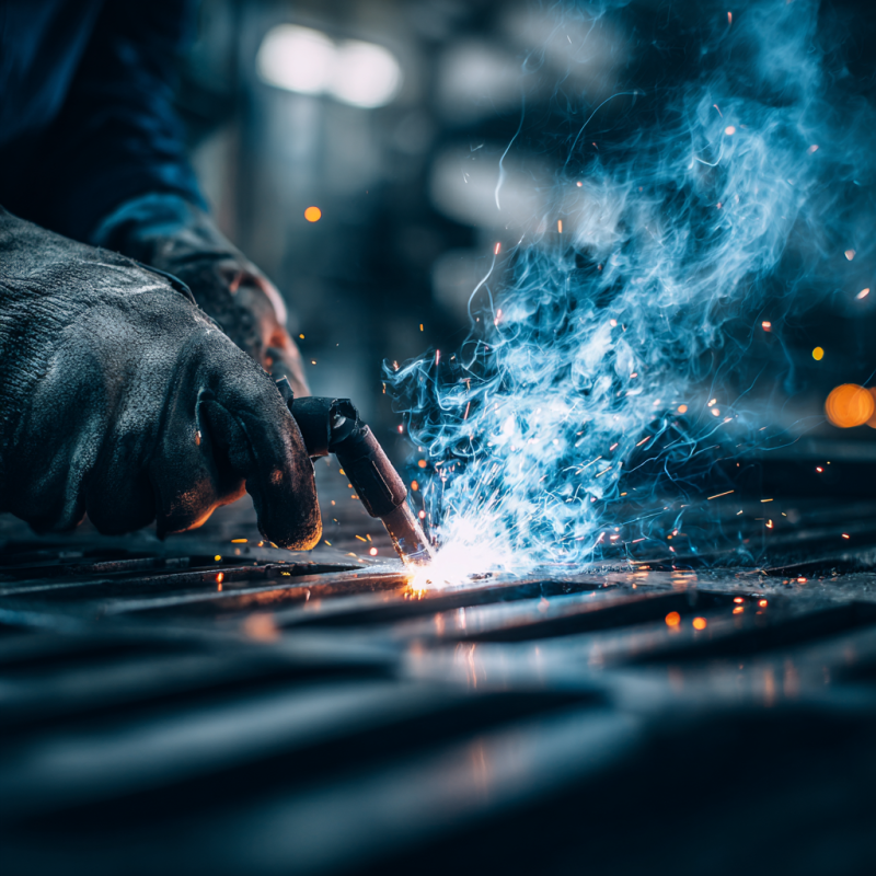 Welder demonstrating how to pass high pressure welding test with precision