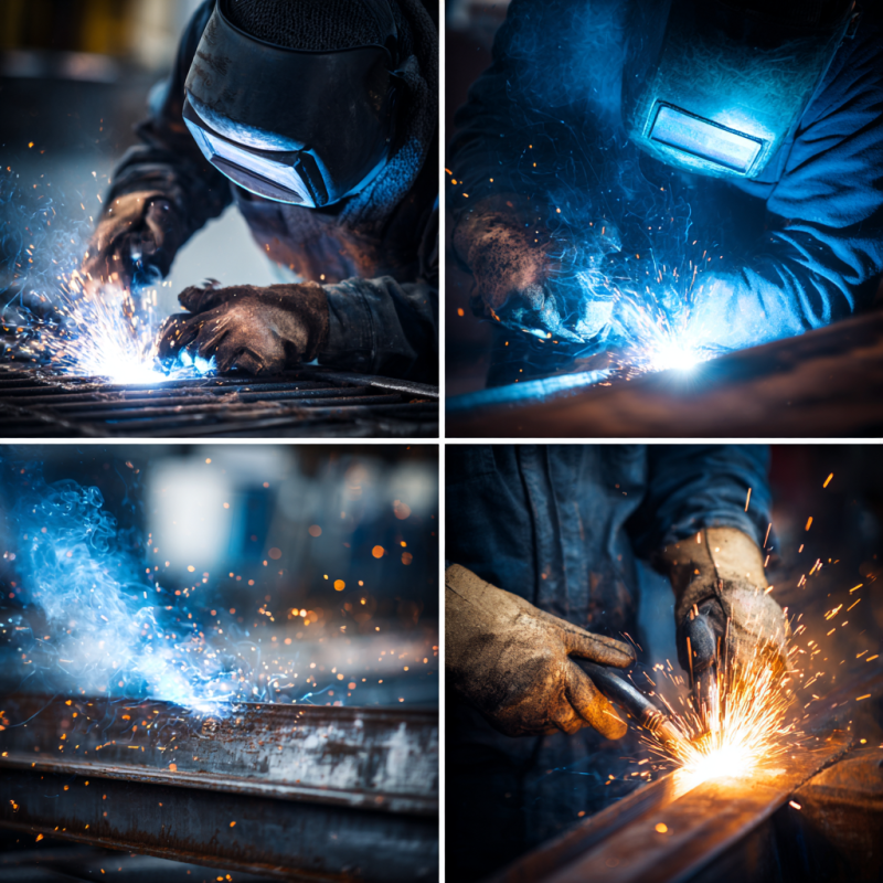 Welder showing how to weld in 6G position on a fixed pipe