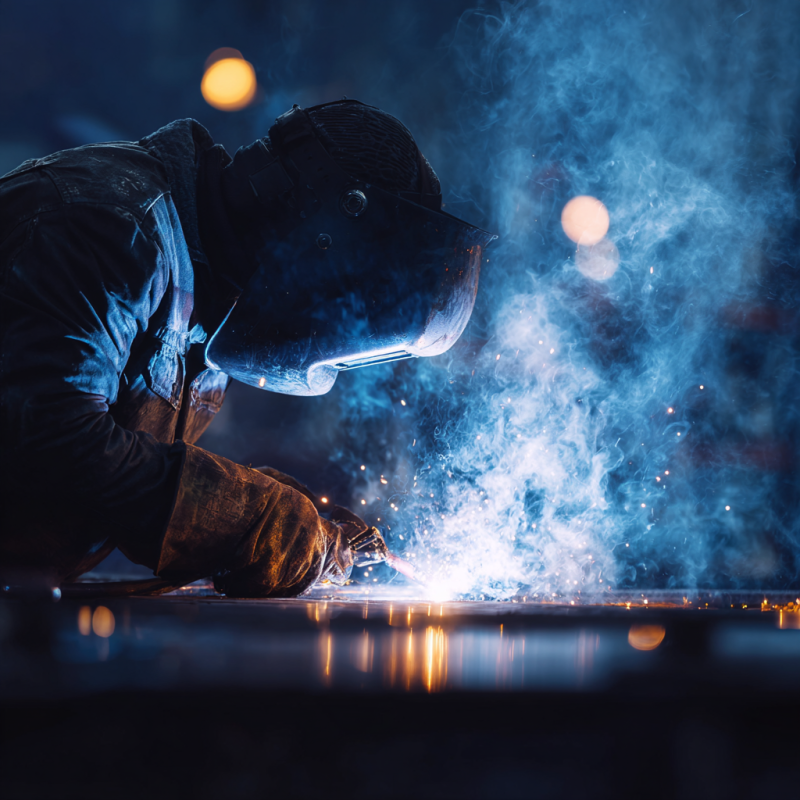 Welder demonstrating what is high pressure welding on pressure vessel