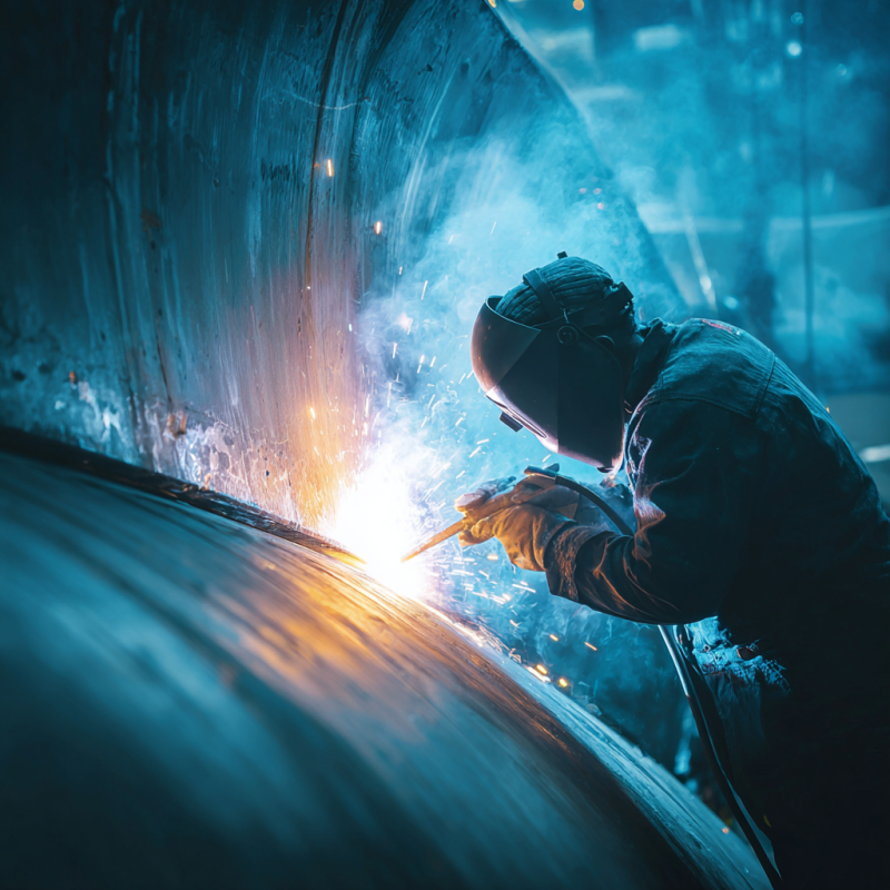 What types of welding are used for pressure vessels process explained