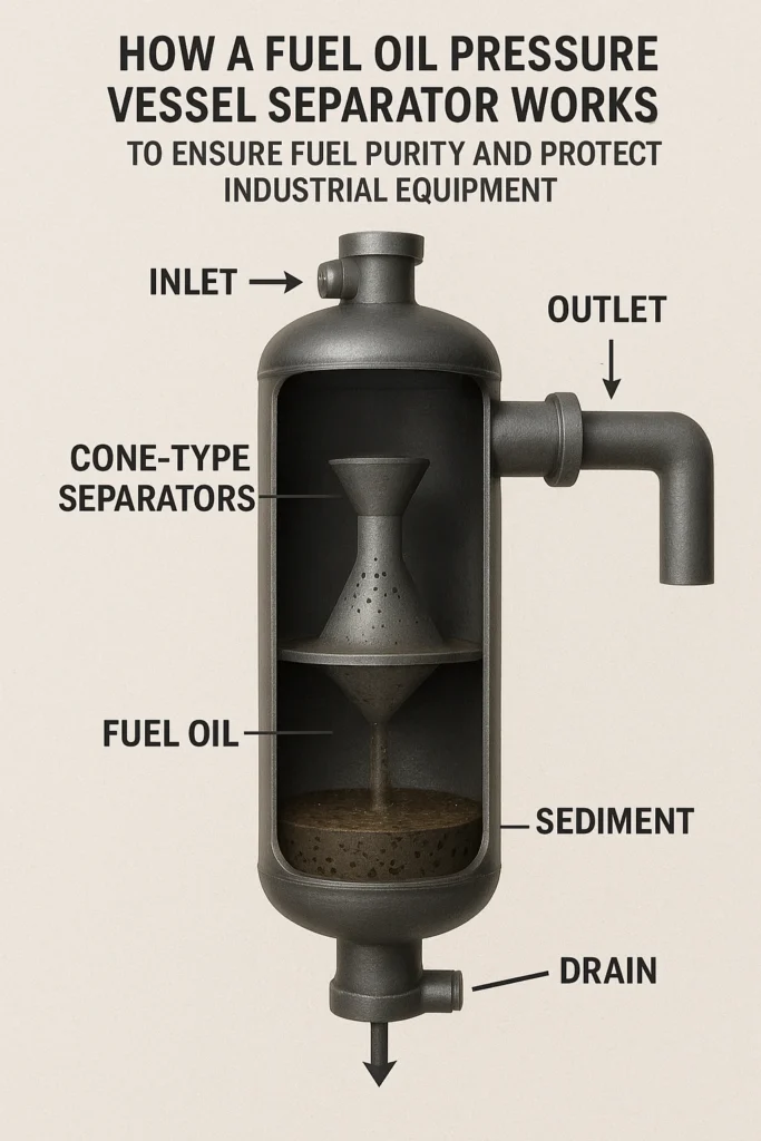 how does a fuel oil pressure vessel separator work in industrial operations