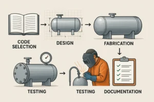 Diagram explaining how do you design a pressure vessel with Red River LLC