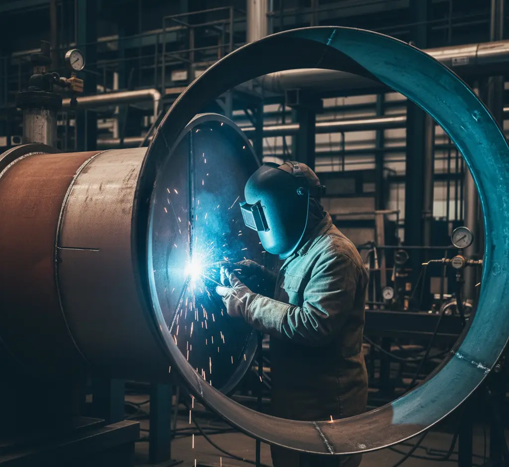 How is welding used in pressure vessel fabrication by RedRiver LLC