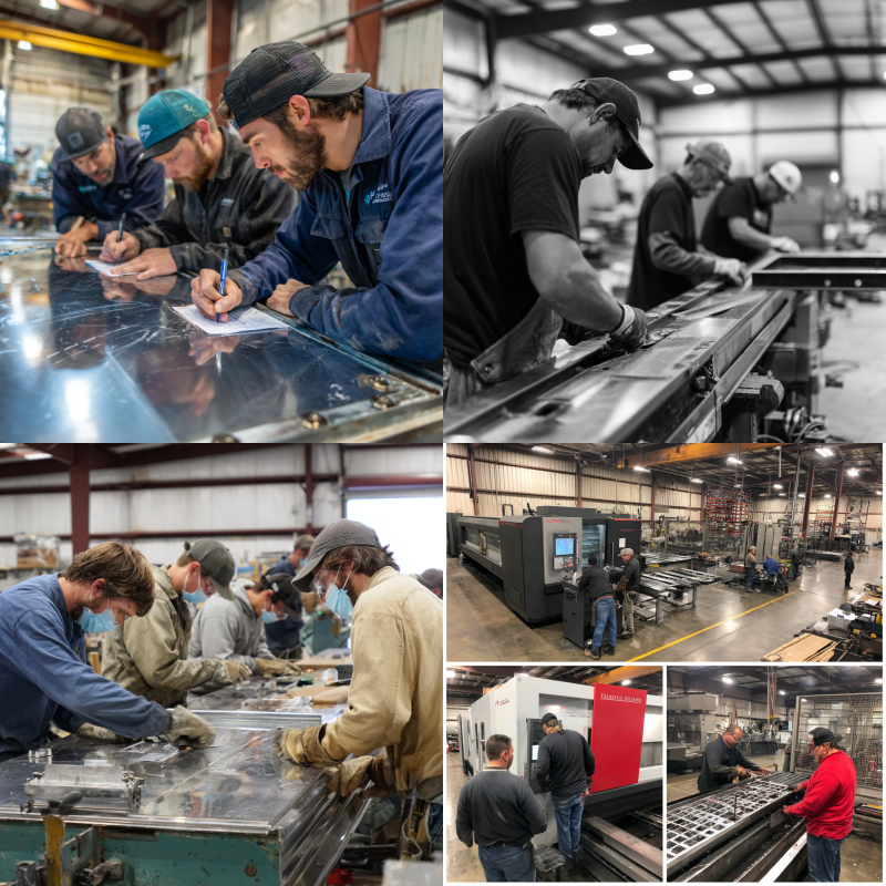 metal sheet fabrication process by RedRiver LLC in Texas