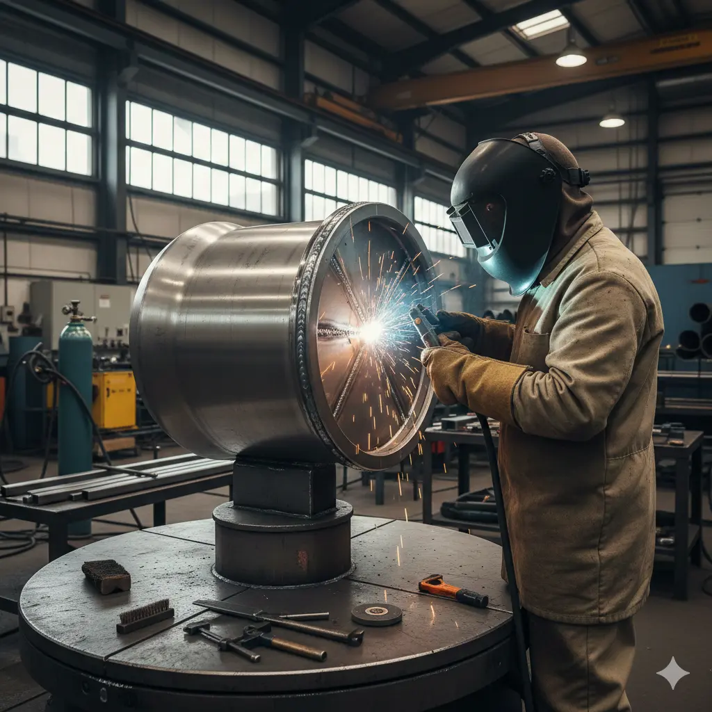 What are the common welding methods for pressure vessels performed by RedRiver LLC