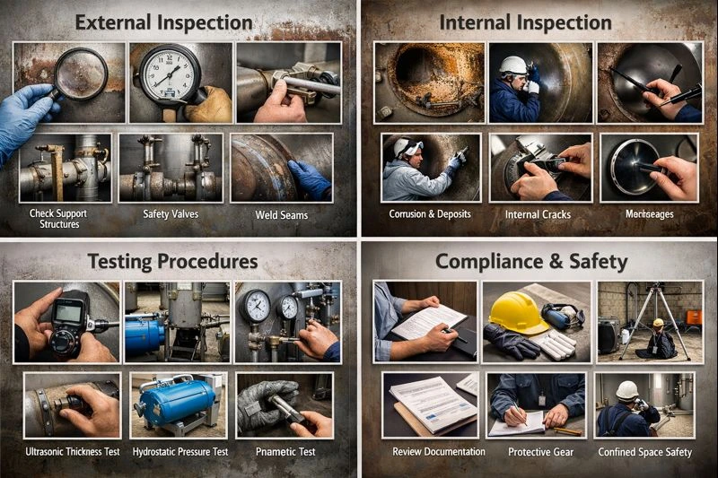 What to include in a pressure vessel inspection checklist for safety and compliance