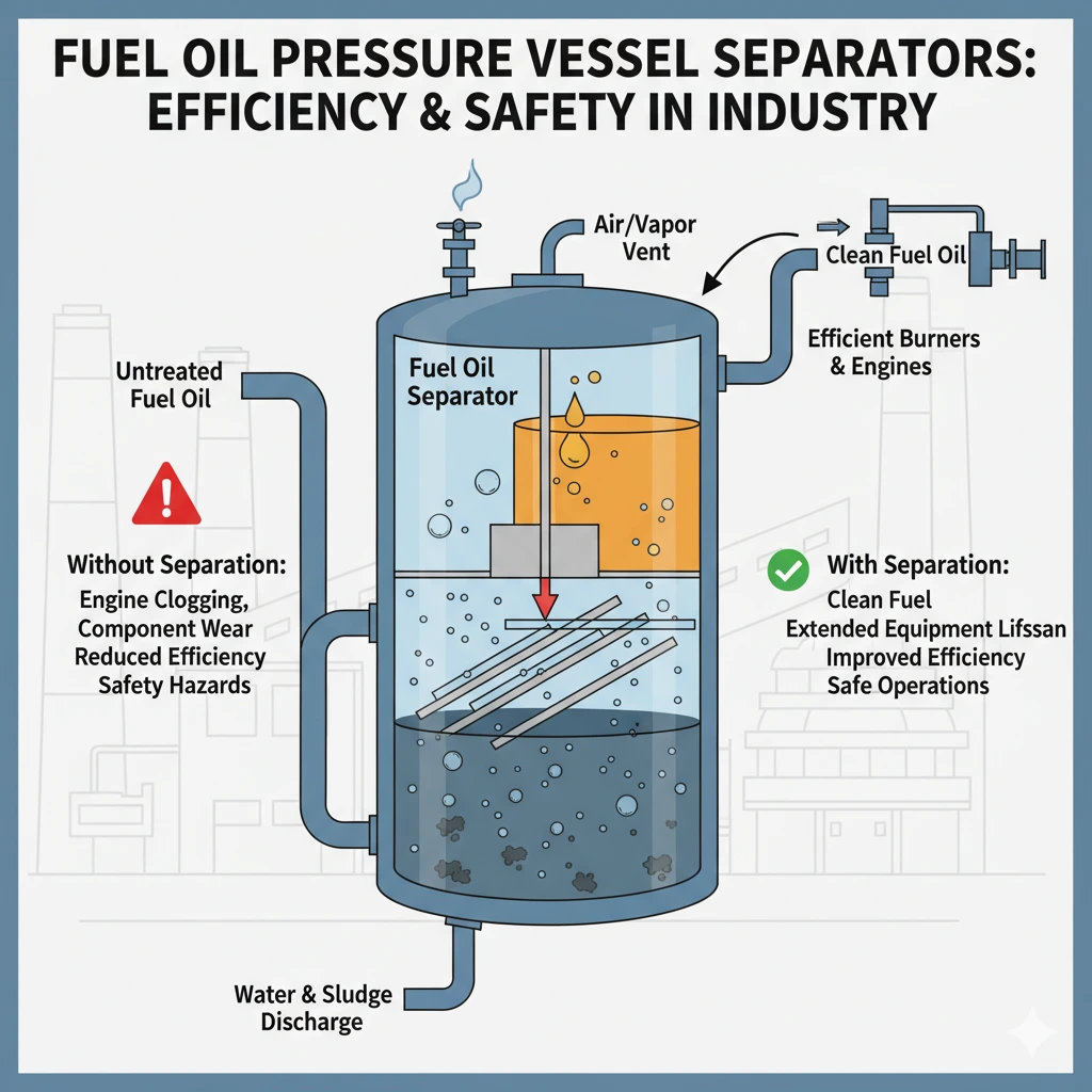 why are fuel oil pressure vessel separators used in industry for efficiency and safety