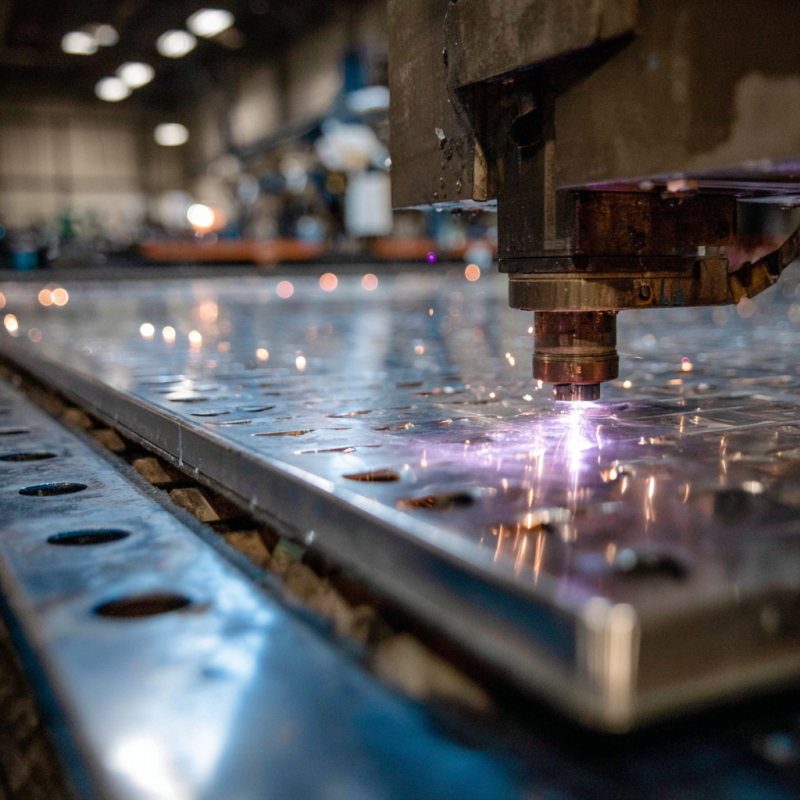 stainless steel sheet metal fabrication equipment in use