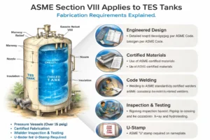 what asme section viii applies to tes tanks in thermal storage design