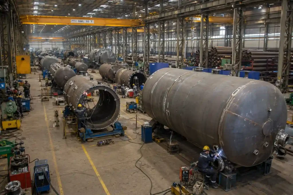 phased capacity cut capex pressure vessel fabrication Red River Wyoming