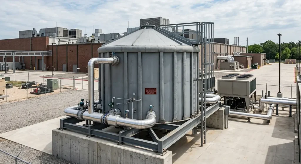 thermal storage tanks for data centers fabricated by Red River
