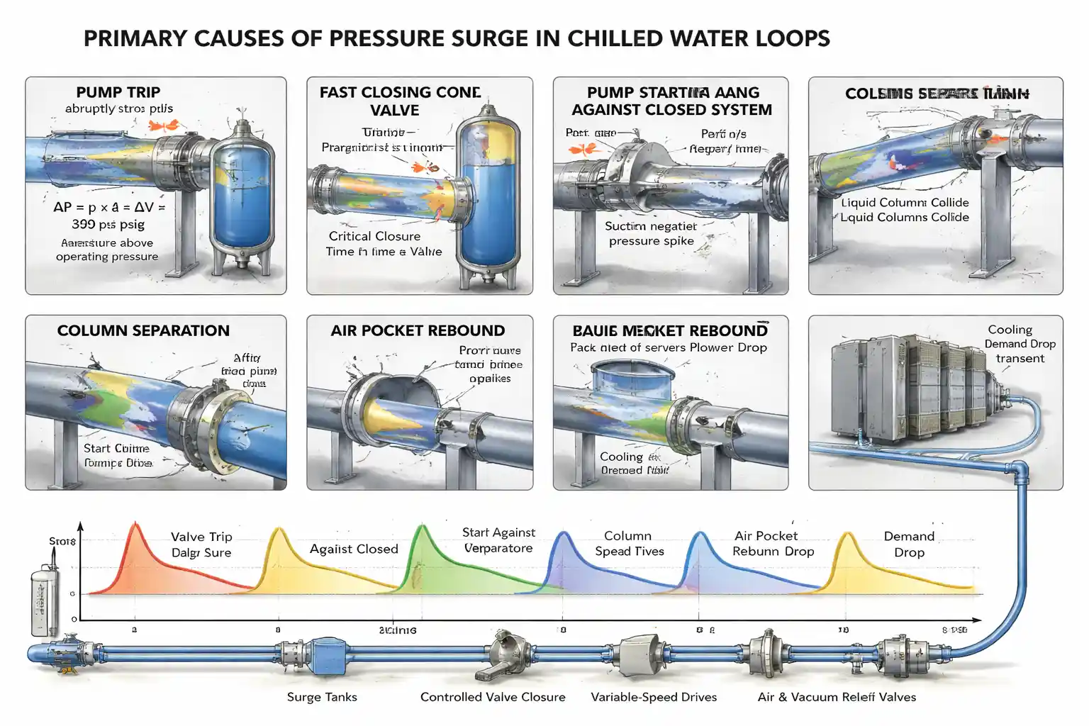 What Causes Pressure Surge in Cooling Loops?